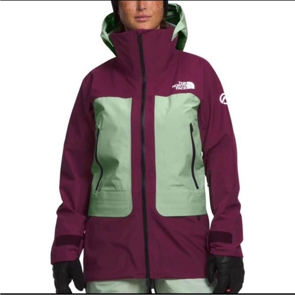 The North FaceVerbier Gortex Snow Jacket - Boysenberry Mint ; Womens Large